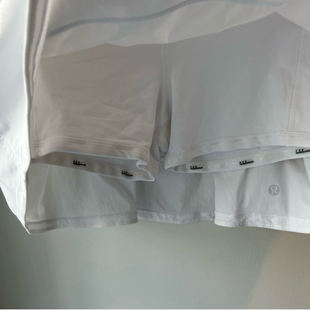 lululemon pace rival skirt regular 8 running yoga tennis EUC athleasure white​​ - Picture 4 of 10
